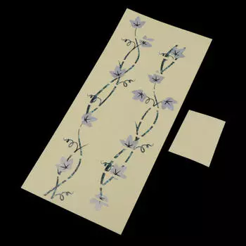 Ноты на грифе гитары, цветочный узор