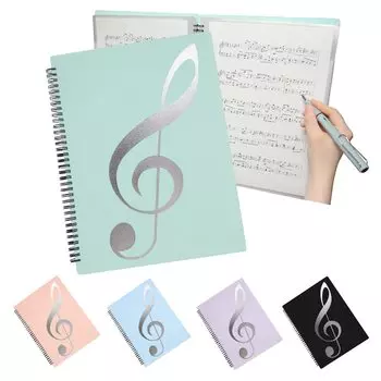 Ноты YOHAC от профессионального нотного мастера, пастель A4, 60, идеальное состояние [под руководством пианиста], держатель, с возможностью записи, цвета, (2-страничный разворот, страницы, зеленый)