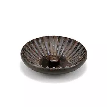 Nousaku Kikuwari Incense Dish Black Tea 330062 - [Brass]