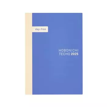 Ноутбук Hobonichi Techo 2025 на День бесплатного пользования [A5/Ежемесячно+Примечание/Январь/Начало в понедельник] синий