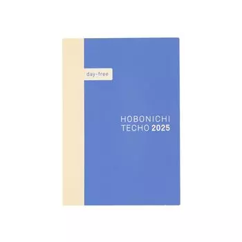 Ноутбук Hobonichi Techo 2025 на День бесплатного пользования [A6/Ежемесячно+Примечание/Январь/Начало в понедельник] синий