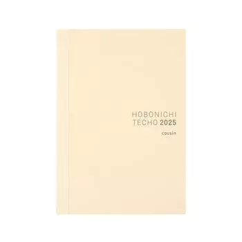 Ноутбук Hobonichi Techo 2025 Размер страницы на одну страницу (A5) [A5/1 день/январь/начинается в понедельник] бежевый