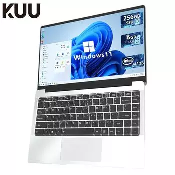 Ноутбук KUU X3 с Windows 11, 14,1-дюймовый компьютер, 8 ГБ DDR4, 256 ГБ, 512 ГБ, четырехъядерный процессор Intel J4125