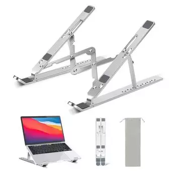 Ноутбук ноутбук алюминиевый эргономичный 7 улучшает снимает нагрузку со спины удобный совместимый с легкий Работать из удаленных классов подставка, ПК, сплав,