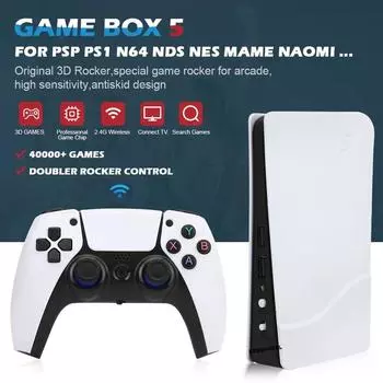 НОВАЯ игровая консоль GB5 64 ГБ/128 ГБ 40000 бесплатных игр HD TV Game Box 5 два геймпада для PS1/PPSPP/MAME Arcade Gaming Stick