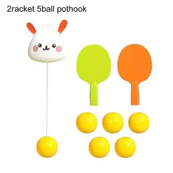 НОВАЯ игрушка для игрушек для детей в помещении, тренажер для настольного тенниса, тренажер для пинг-понга 2racket 5ball pothook