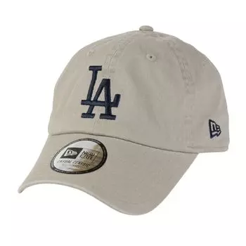 НОВАЯ ЭРА Повседневная классическая бейсболка MLB с логотипом под козырьком Los Angeles Dodgers Pebble Cap 14307374 (Песочно-бежевый/Ж/Мужской, женский)
