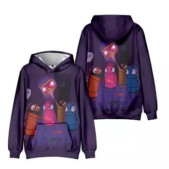 НОВАЯ мода для мужчин и женщин с капюшоном в уличном стиле Harajuku Casual REPO Cartoon Printed Hooded Pullover Sweatshirts XS