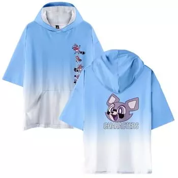 НОВАЯ мода унисекс повседневная индиго парк аниме принтованная футболка с короткими рукавами пуловеры тонкие толстовки с капюшоном свитшот XS