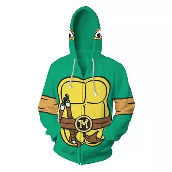 НОВАЯ модная унисекс 3D толстовка с черепахой с принтом аниме, детская куртка для косплея, толстовки S