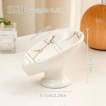 НОВАЯ мультяшная милая керамическая мыльница в форме кошки, мыльница со сливом для воды, мыльница для умывальника, полка для слива, аксессуары для ванной комнаты