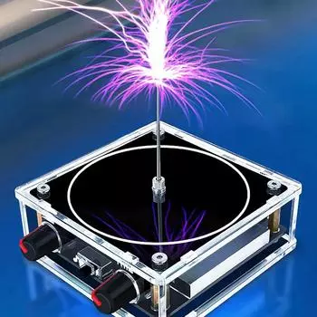 НОВАЯ музыкальная катушка Тесла Bluetooth/AUX двухрежимная музыкальная шкатулка Искусственная молния Сенсорный аудиовход Bluetooth Научные эксперименты EU Standard