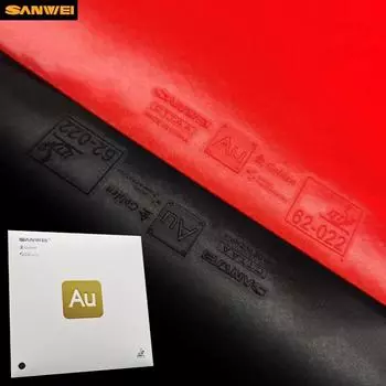 НОВАЯ оригинальная накладка Sanwei AU Golden Table Tennis Rubber Ultralight Pimple in Ping Pong Rubber with Cake Sponge, одобренная ITTF чёрный