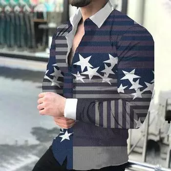 НОВАЯ повседневная рубашка с геометрическим принтом 3D Plinth для мужчин S чёрный