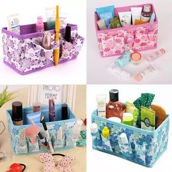 НОВАЯ распродажа, складной многофункциональный ящик для хранения косметики, контейнер-органайзер фиолетовый