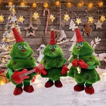 НОВАЯ Рождественская елка Музыка Танцы Поющие Рождественские елки Куклы Санта-Клаус Игрушки для украшения дома Подарки на Новый год A