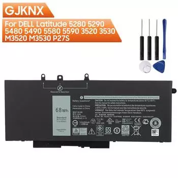 НОВАЯ сменная батарея GJKNX для DELL Latitude 5280 5290 5480 5490 5580 5590 3520 3530 M3520 M3530 P27S 8500 мАч