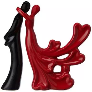 НОВАЯ Страстная любовница обнимает пару фигурка красивая керамическая статуэтка для домашнего декора (Набор из 2 шт., красный и черный)