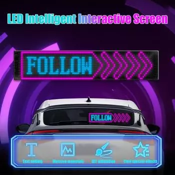 НОВАЯ светодиодная RGB-анимация автомобильного знака, светодиодная матричная пиксельная панель, программируемая с помощью приложения Bluetooth, светодиодная панель с гибким дисплеем