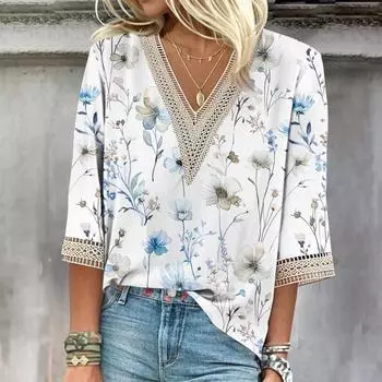 НОВАЯ свободная женская рубашка больших размеров, модная повседневная блузка, элегантная женская рубашка с длинным рукавом, праздничный выходной топ S