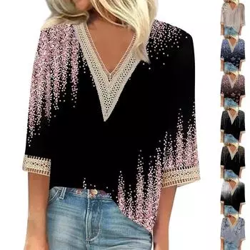 НОВАЯ свободная женская рубашка больших размеров, модная повседневная блузка, элегантная женская рубашка с длинным рукавом, праздничный выходной топ S