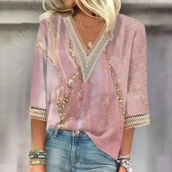 НОВАЯ свободная женская рубашка темперамента, модная повседневная блузка, элегантная женская рубашка с длинным рукавом, праздничный выходной топ S