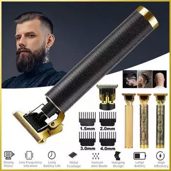 НОВАЯ USB-машинка для стрижки волос Парикмахерская Профессиональный электрический триммер для волос Бритва Триммер для бороды 0 мм Мужская машина для стрижки волос NW011