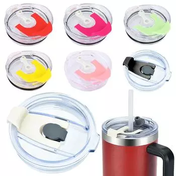 НОВАЯ высококачественная 1 шт. многоцветная сменная крышка на 40 унций Adventure Clear Tumbler Cup Quencher Spill Pro M0T2 black-1pcs