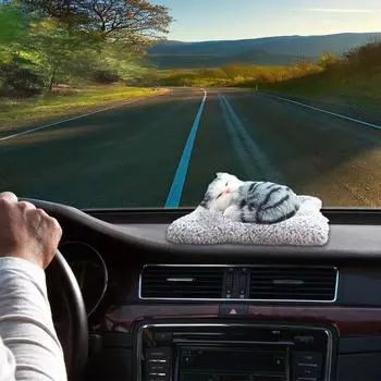 НОВАЯ высококачественная плюшевая игрушка-кошка из АБС-пластика, украшение для автомобиля, украшение для автомобиля, игрушка-спящая кошка, украшение для приборной панели автомобиля