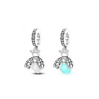 НОВАЯ защитная цепочка из бисера, подвески из стерлингового серебра 925 пробы, подходит для оригинального браслета, висячий DIY подарок, ювелирные изделия