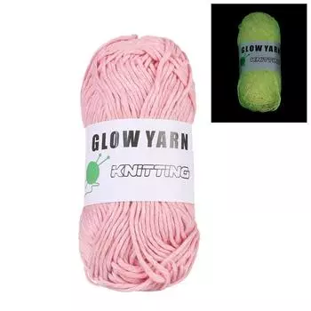 Novel Functional Handmade Weave Glow in the Dark Knitting Wool Luminous Chunky Yarn Hand Knitted G009