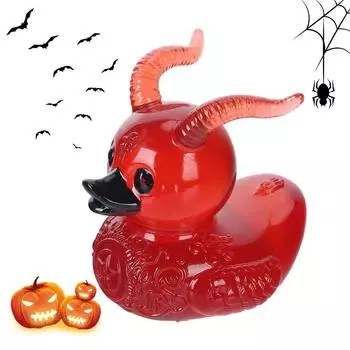 Novelty Gothic Punk Duck Sculpture Creative Satan Duck Figurines Desk Decor Satan Duck