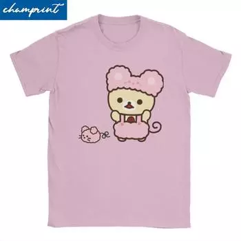 Новинка Rilakkuma Korilakkuma Футболки унисекс WoUnisex Crewneck 100% Хлопок Футболка с коротким рукавом Футболка больших размеров Одежда унисекс 4XL