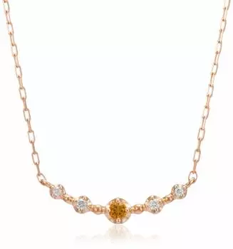 November Birthstone K10 Pink Gold Necklace [Yondo Sea] 11174-612-3101-00-00 Women s
