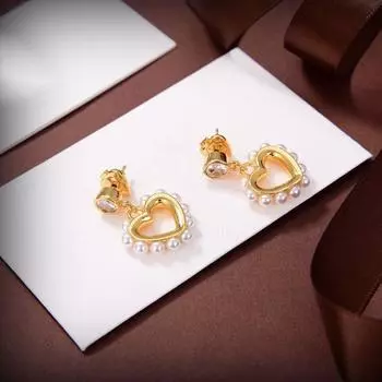 НОВИНКА 2023 года, круглые серьги-сверла с платиновым покрытием, серьги-затычки для ушей в виде летающей тарелки, саржевые серьги с замком в виде сердца и жемчуга любви