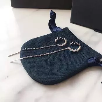 НОВИНКА Брендовые Z-образные серьги-цепочки Волнистые круглые серьги Разнообразие способов ношения Супердизайн Sense Универсальные модные серьги-гвоздики