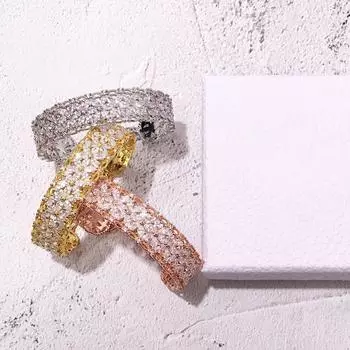 НОВИНКА IN2023 Горячий тренд Шесть лепестков кружева ажурные браслеты Блестящее золото Розовое золото СереброПовседневная одежда, вечеринка, день рождения золотой