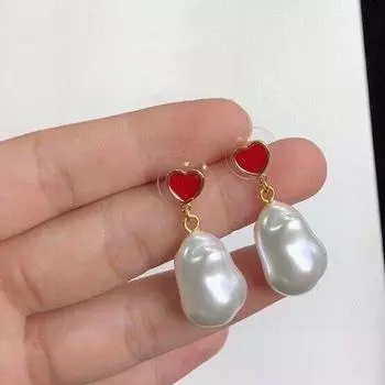 НОВИНКА IN2023, модные ювелирные изделия из смолы, серьги высшего качества, роскошные серьги-гвоздики в форме сердца с любовью, серьги-гвоздики