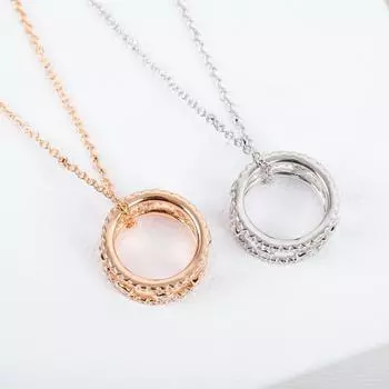 НОВИНКА IN2023 Новое популярное ожерелье из стерлингового хрусталя с ангелом, двухцветное очаровательное банкетное ожерелье средний шифера синий