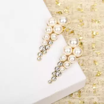 НОВИНКА IN2023, популярная одежда, универсальные ювелирные изделия. Модные, простые серьги с жемчугом в стиле «Черное солнце» в стиле ретро очень красивы.