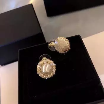 НОВИНКА IN2023, популярные золотые модные ювелирные изделия, женские серьги, вечерние серьги со стразами, высокое качество, дизайнерские серьги-гвоздики с названием C-name