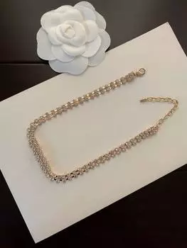 НОВИНКА IN2023, трендовое ожерелье с жемчугом и буквой C, бриллиантовое ожерелье для банкета, дня рождения, универсальная повседневная одежда, латунные модные украшения