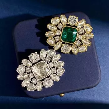 НОВИНКА IN2023, винтажная великолепная круглая дрель классического размера, дрель для конского глаза, дрель с каплями воды, декоративная брошь с имитацией кристалла морилка 19 красный