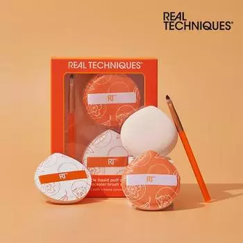 [НОВИНКА] Real Techniques Miracle Liquid Puff & Concealer Brush Set, популярные корейские косметические средства