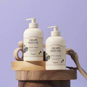 [НОВИНКА] SKINFOOD Масло для душа/лосьон для тела с маслом виноградных косточек, 450 мл