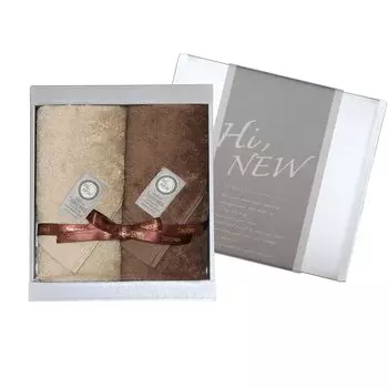 НОВОЕ ПОЛОТЕНЦЕ Imabari Towel MEZAME 2 Полотенца для лица Подарочный набор 5 СЕКУНД Полотенце Привет! Привет, НОВЫЙ Коричневый/Бежевый