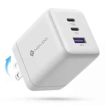 NOVOO 100 Вт USB C MacBook 3 порта GaN III блок быстрой зарядки PPS складной компактный USB C ноутбук USB C разъем для iPad Galaxy iPhone Dell XPS 13 зарядное устройство,