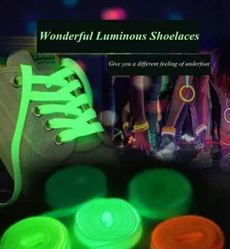 НОВЫЕ 1 пара светящихся шнурков для кроссовок, шнурки для обуви, плоские шнурки для обуви, светящиеся шнурки для вечеринок, детские и взрослые флуоресцентные шнурки 80cm синий