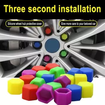 НОВЫЕ 20 шт. 15-21 мм черные автомобильные колпачки для колес, болтов, гаек, силиконовые антикоррозионные покрытия для автомобильных ступиц колес, защитные колпачки для винтов