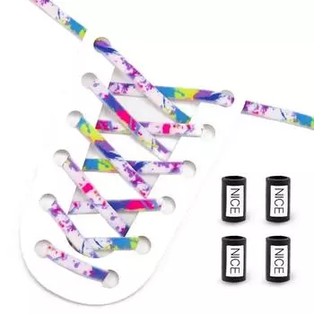 НОВЫЕ эластичные шнурки для кроссовок без завязок, шнурки для обуви с круглым металлическим замком, мужская и женская обувь для бега, кружевные аксессуары, 1 пара - светло-синий